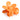 Flower Hair Clip Big - Orange