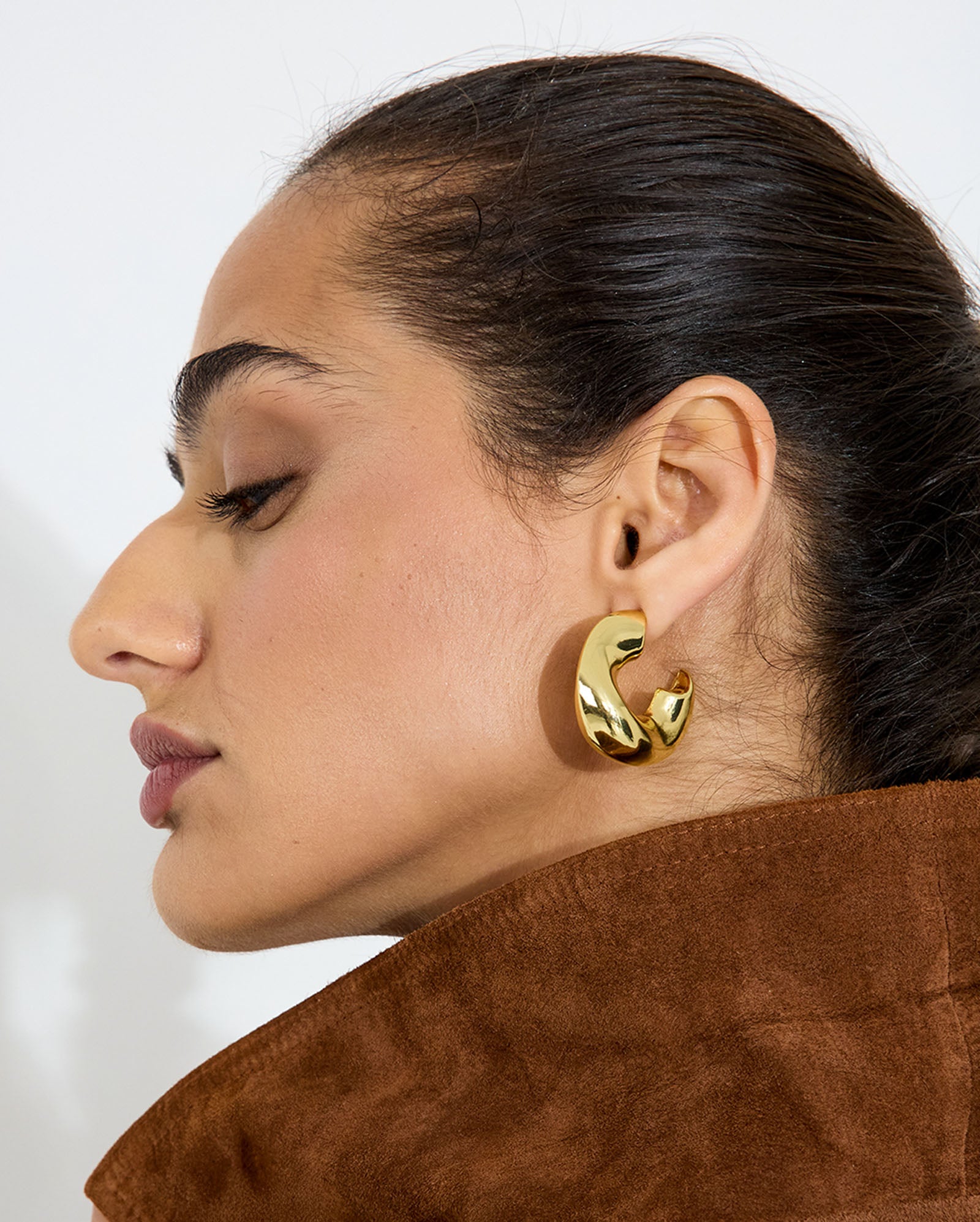 Bold Flow Hoops - Gold