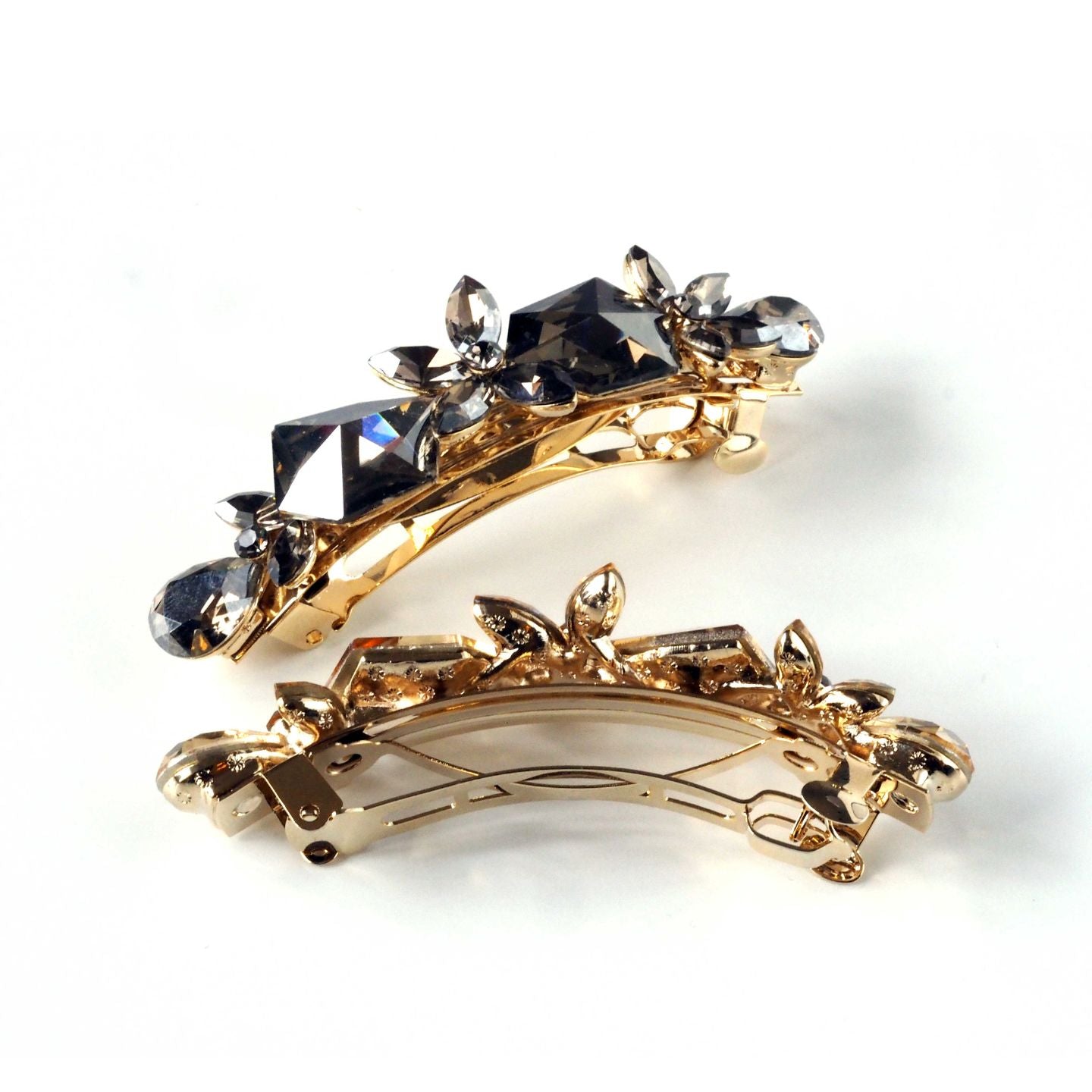 Luxury Barrette Flower - Smoke